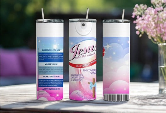 Jesus Take The Wheel Disinfectant Spray 20oz Tumbler
